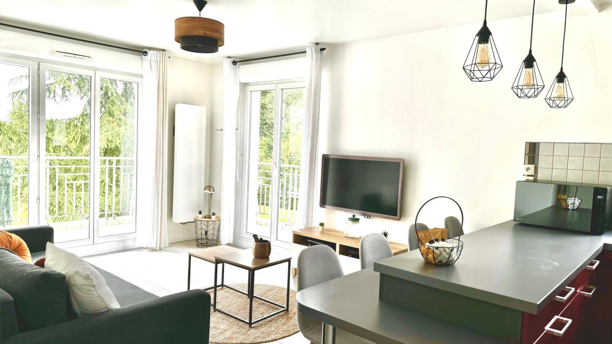 Appartement Central 6 Personnes A 10 Minutes De Disneyland Монтеврен Екстериор снимка